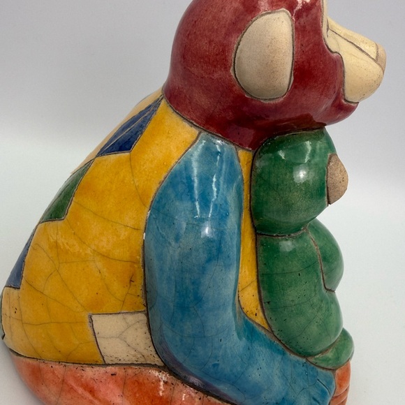 Vintage Signed The Fenix Pottery Company Raku Baboon/ Baby Figurine - Picture 6 of 11